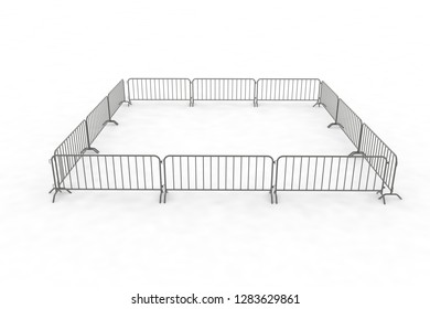 Steel Barricade 3d Rendering