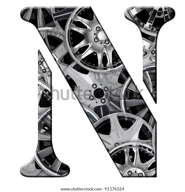 steel car alloy alphabet\
symbol - n