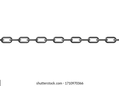 Steel chain isolated white background  3d Rendering 