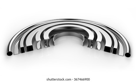 Steel Profiles Of Different Shapes Bending Forming.