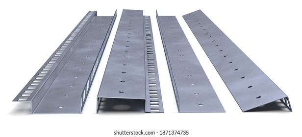 Steel Rack Strip Isolated On White Stock Illustration 1871374735 ...