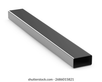 Steel rectangular tube 3d render