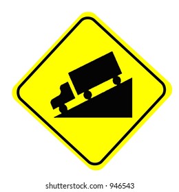 Steep Grade Hill Traffic Sign Stock Vector (Royalty Free) 671710354