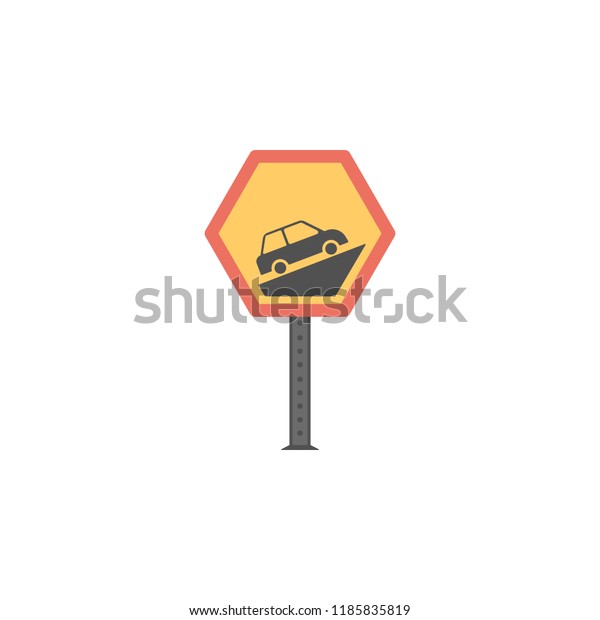 Steep upwards colored icon. Element of\
road signs and junctions icon for mobile concept and web apps.\
Colored Steep upwards can be used for web and\
mobile