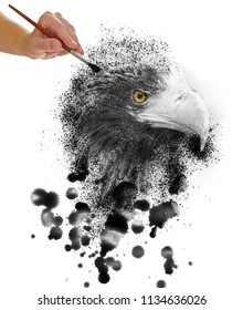 Steller's sea eagle paint on tablet