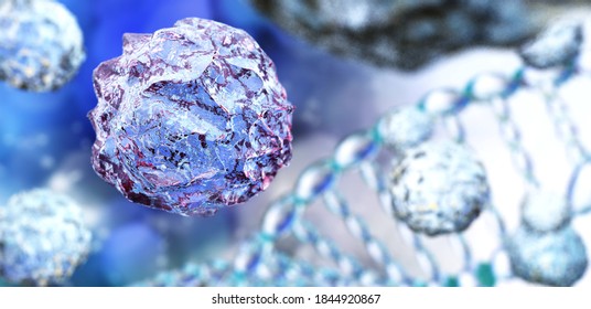 Stem Cell Close Up,, 3d Rendering