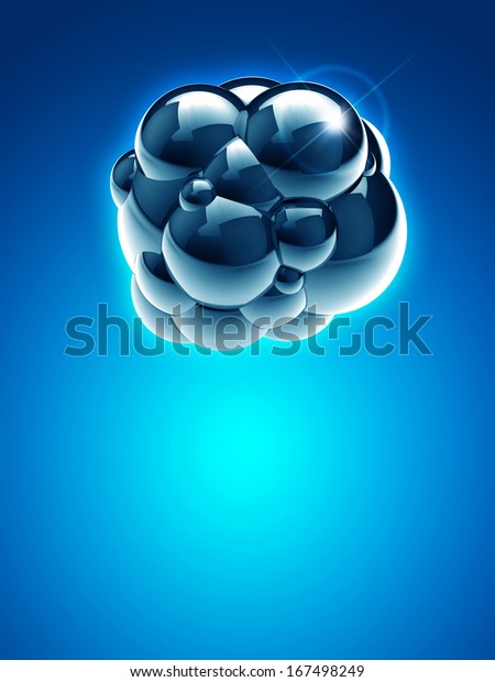stem cell hanging in a\
blue background
