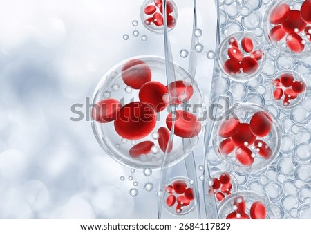 stem cell and molecule in a bubble