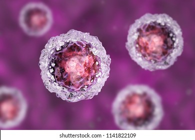 Stem Cells On Colorful Background, 3D Illustration