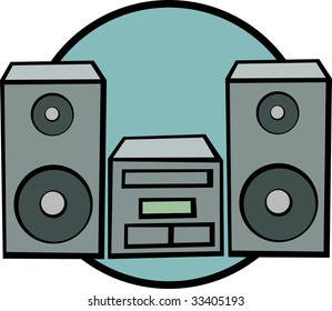 stereo music system