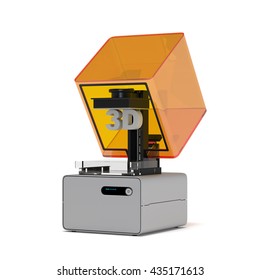 Stereolithography Printer 3d Rendering