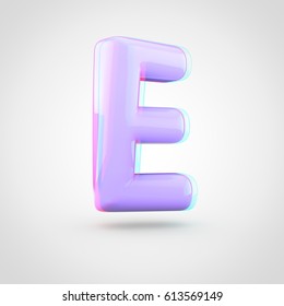 Glossy Violet Glitering Letter E Uppercase Stock Illustration 764996161 ...