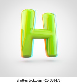 Glossy Yellow Paint Letter H Uppercase Stock Illustration 597833300 ...