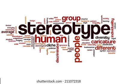 Stereotype Concept Word Cloud Background