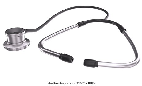 Stethoscope Medical  Stethoscope Equipment Pharmaceutical Equipment white background 3d rendering 