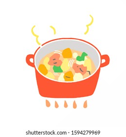 鍋 湯気 のイラスト素材 画像 ベクター画像 Shutterstock