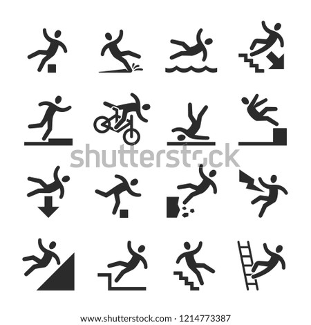 Similar – Image, Stock Photo Pictogram on a danger area