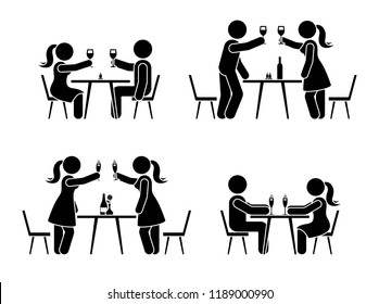 365 Stick figures drinking wine Images, Stock Photos & Vectors ...