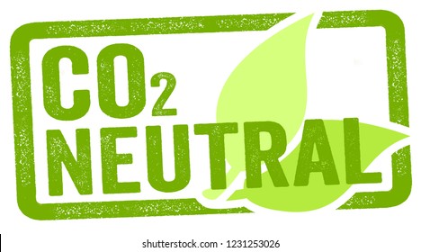 Stick Figure And Stamp With CO2 Neutral 