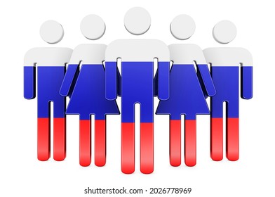 Stick Figures Russian Flag Social Community Stock Illustration ...