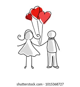 Stickfigure Family Love Stock Vector (Royalty Free) 561419377