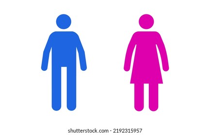 Stick Man Woman Male Female Toilet Stock Illustration 2192315957 