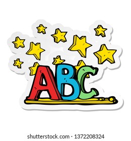 sticker of a ABC cartoon