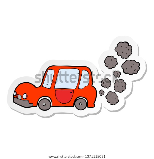 sticker of a cartoon\
car
