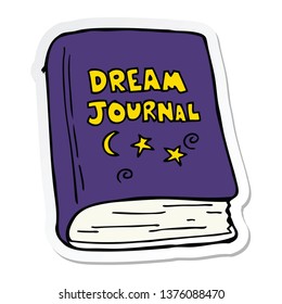 Sticker Of A Cartoon Dream Journal