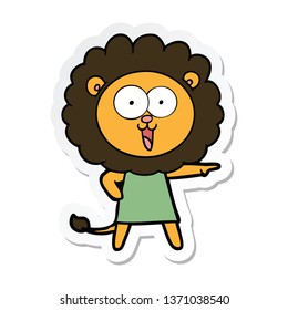 Sticker Happy Cartoon Lion Stock Illustration 1371038540 | Shutterstock