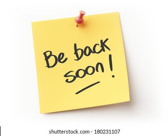 Back Soon Sign High Res Stock Images Shutterstock