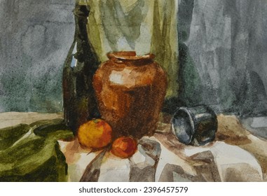 Still life and dishes