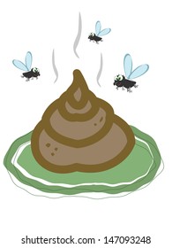 Stinky Pile Poop Stock Illustration 147093248 | Shutterstock