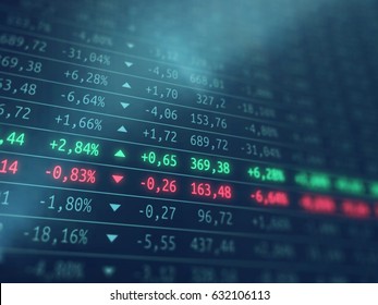 Stock Exchange Screen - Financial Market Growth Or Loss - Gdp Growth 