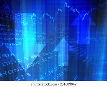 Stock Market Abstract With Up And Down Arrows