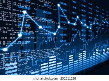 Stock market chart  	