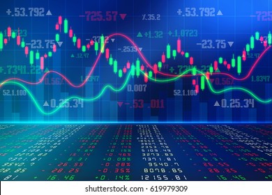 Stock Market Chart. Business Graph Background