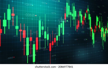 Stock Market Chart,Stock Market Data On LED Display Concept. Abstract Digital Business Background.