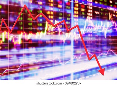 Stock Market Concept , Stock Market Crash