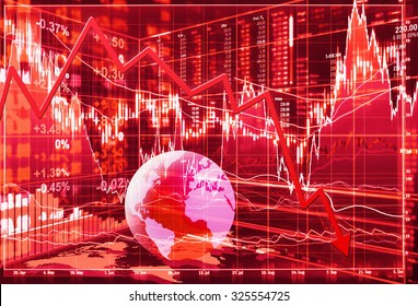 Stock Market Concept , Stock Market Crash