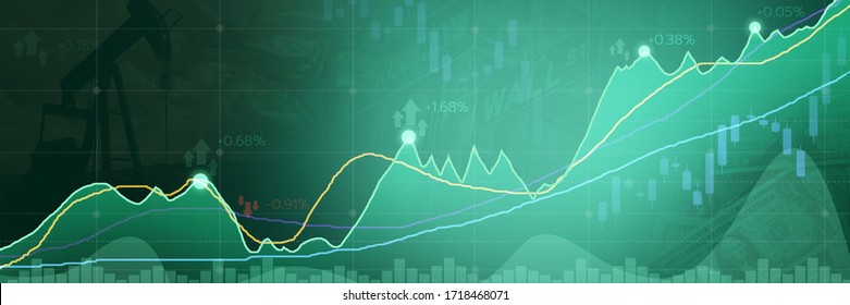 Stock Market Or Forex Trading Candlestick Graph,Abstract Business Chart With Uptrend Line Green , Green Line Chart Currency.
