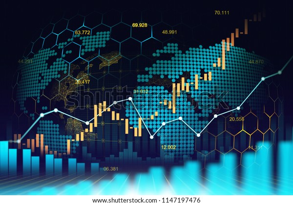 Stock Market Forex Trading Graph Futuristic Stock Illustration - 