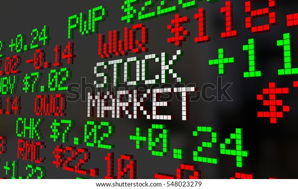 Stock Market Ticker Wall Street Prices Stock Illustration 548023279