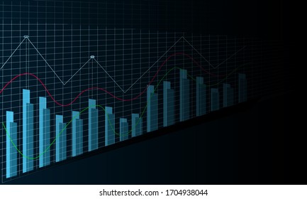 Stock Market, Trading Concept, Abstract Background, Space For Text.  