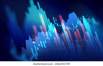 Stock market trading graph and financial investment. Digital financial chart indicators, stock market chart, business and exchange financial growth graph. Growth arrow and development.
 - Powered by Shutterstock