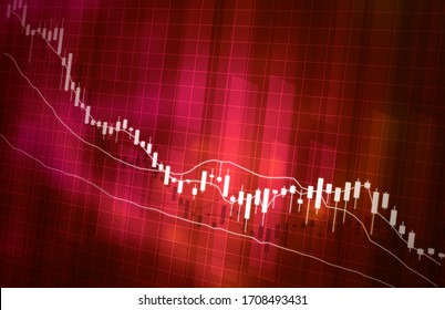 Stock Price Decline Graph Map Image Red Color Visual Design