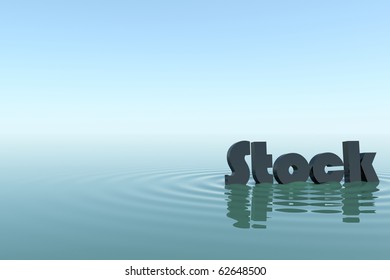 Stock Word Floating On The Water