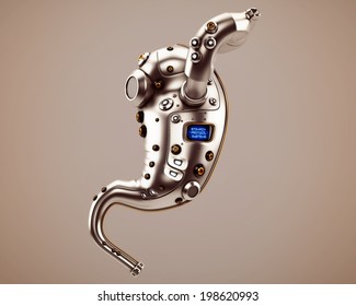 Stomach Protocol Systems / Artificial Robotic Internal Organ - Metal Stomach With Sensor