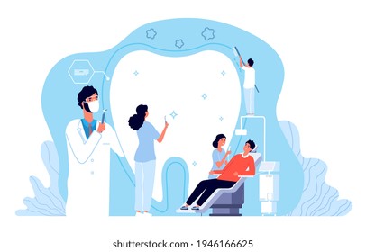 Stomatology. Orthodontics clinic, dental hygiene or dentist office. Private medicine dentistry services. Doctors and patient concept - Powered by Shutterstock