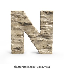 Stone 3d Font Letter N